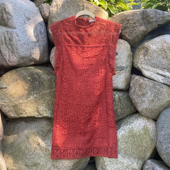 Ministry of style burnt orange lace dress - Picture 3 of 10